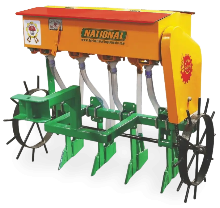 National Zero Till Multi Crop Planter For 2 Wheel Tractor (Power Tiller)